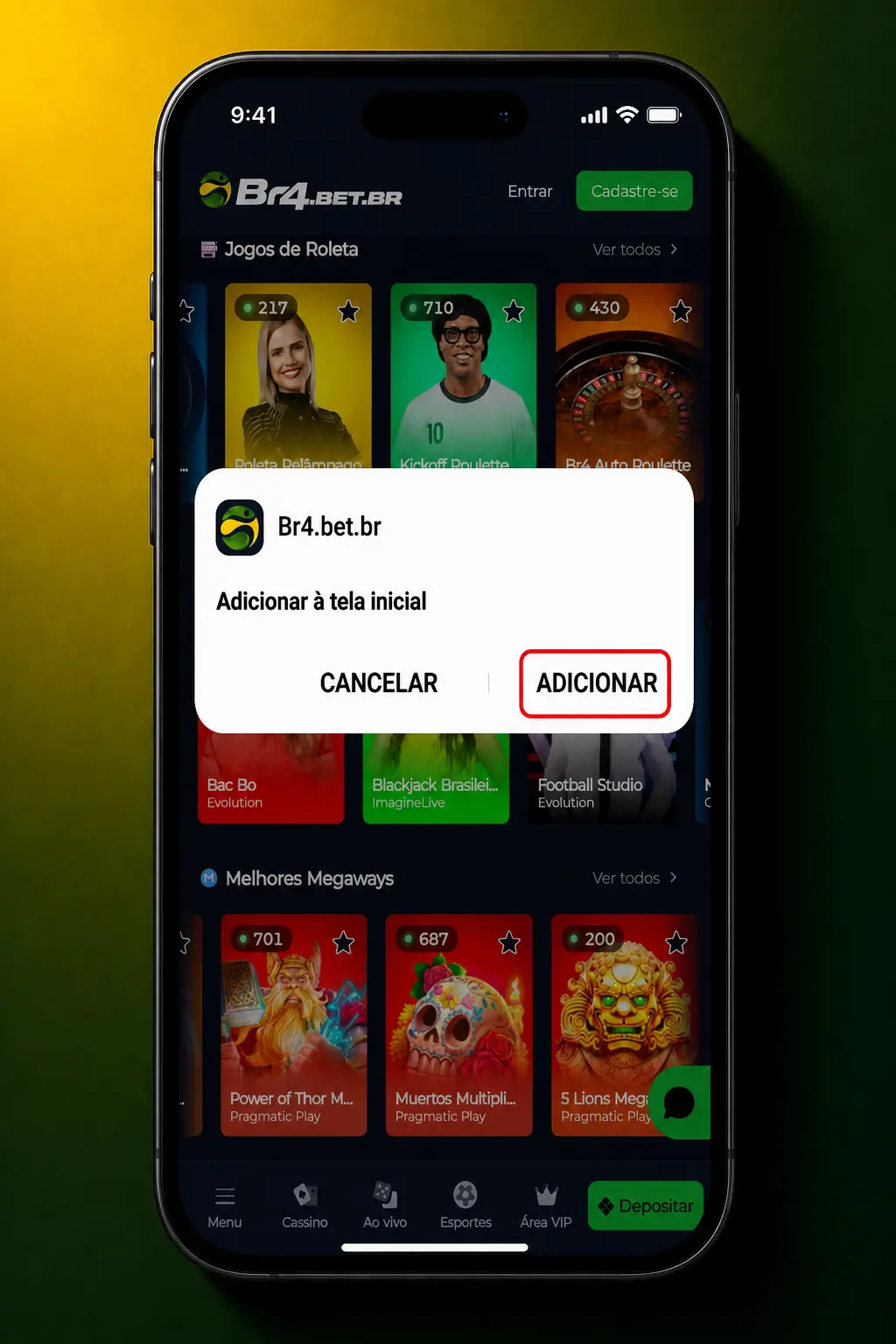 Passo a passo para baixar e instalar o APK BR4bet no Android em três etapas simples e rápidas.