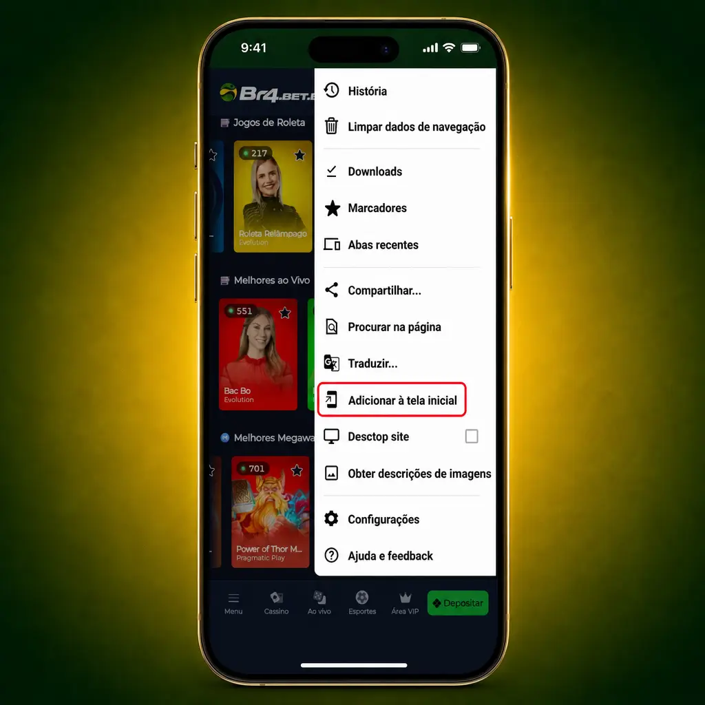 Guia passo a passo para instalar o aplicativo BR4bet em dispositivos Android.