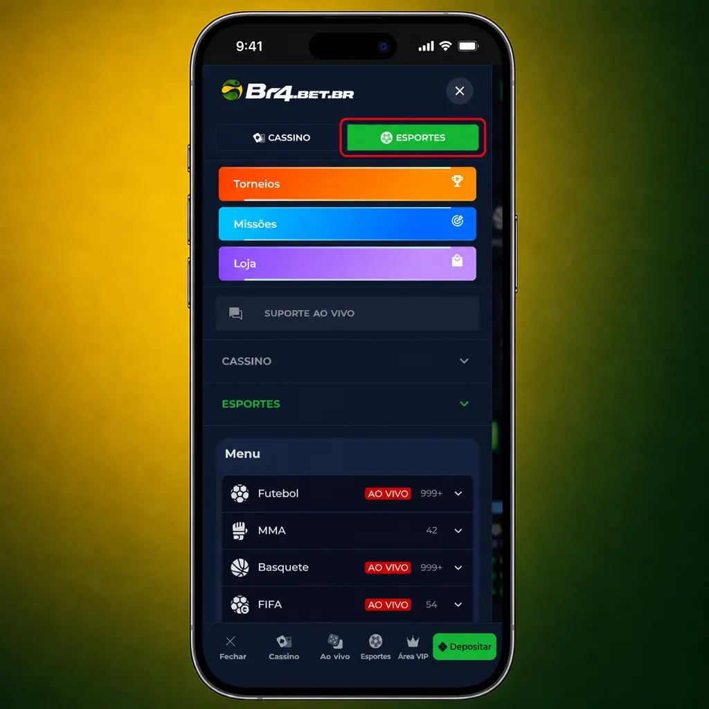 Guia passo a passo para apostar no aplicativo BR4bet, do login à confirmação da aposta