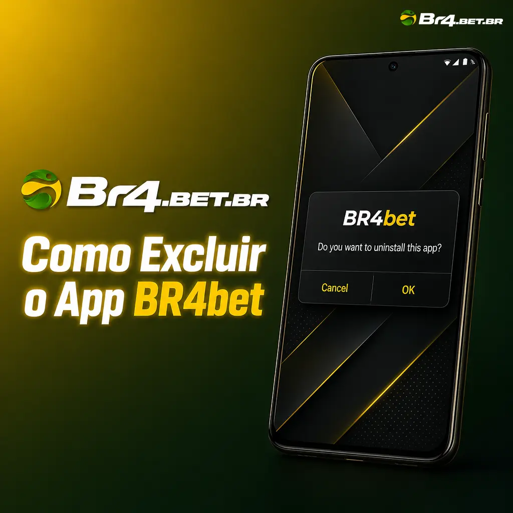 Como excluir o app BR4bet no Android e iPhone, removendo o ícone ou atalho da tela inicial do celular.