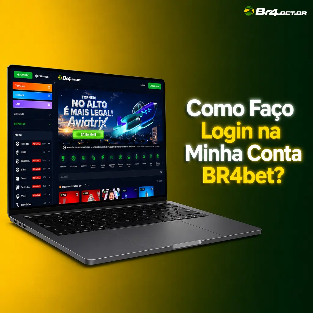 Tela de login da BR4bet mostrando campos para e-mail, telefone ou usuário e senha para acessar a conta.