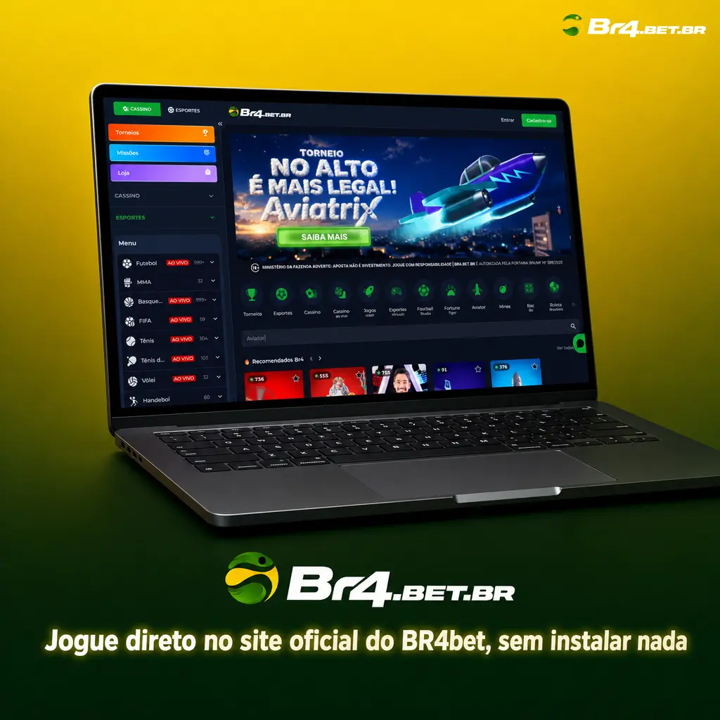 Site oficial do BR4bet com acesso direto pelo navegador a caça-níqueis, roleta, jogos de mesa e apostas esportivas, sem instalação