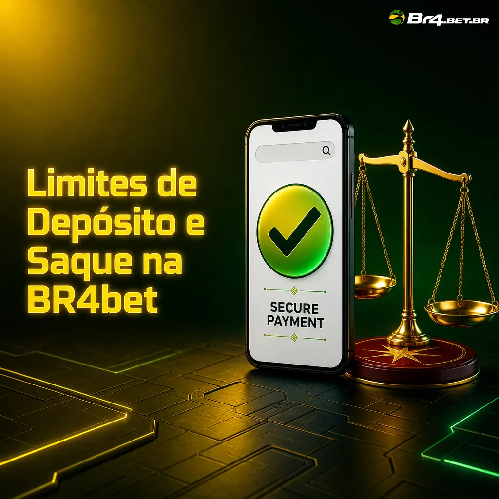 Limites de depósito e saque na BR4bet por Pix e cartão, com valores mínimos e máximos exibidos no Caixa